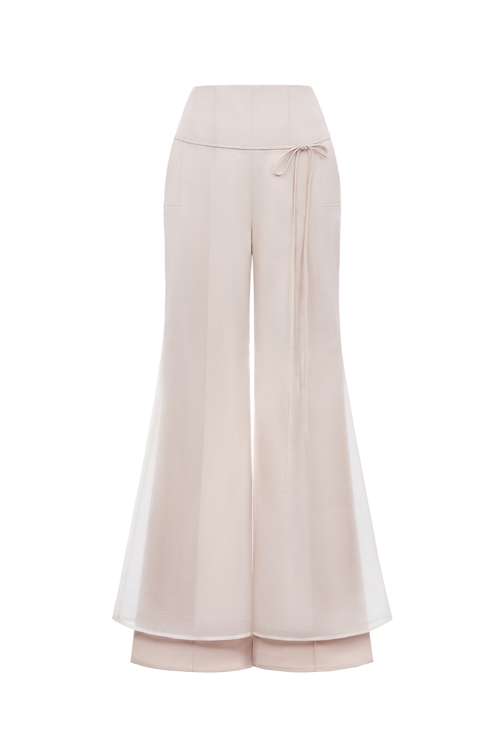 Co Fit and Flare Tie String Cotton Rayon Ankle Length Trousers