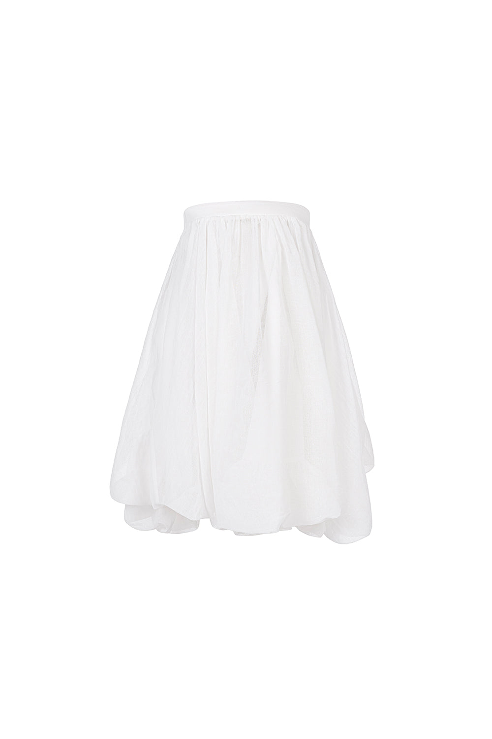 Bong Benh Bubble See-Through Cotton Lawn Midi Skirt