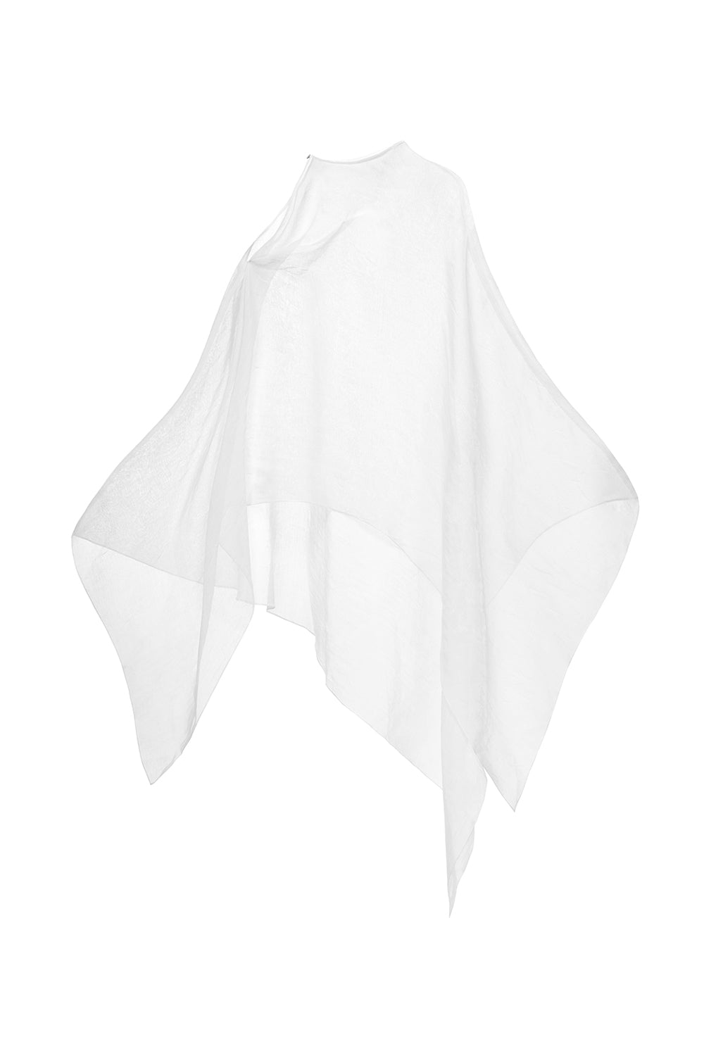 Phi Asymmetric Boat Neck Cotton Lawn Cape