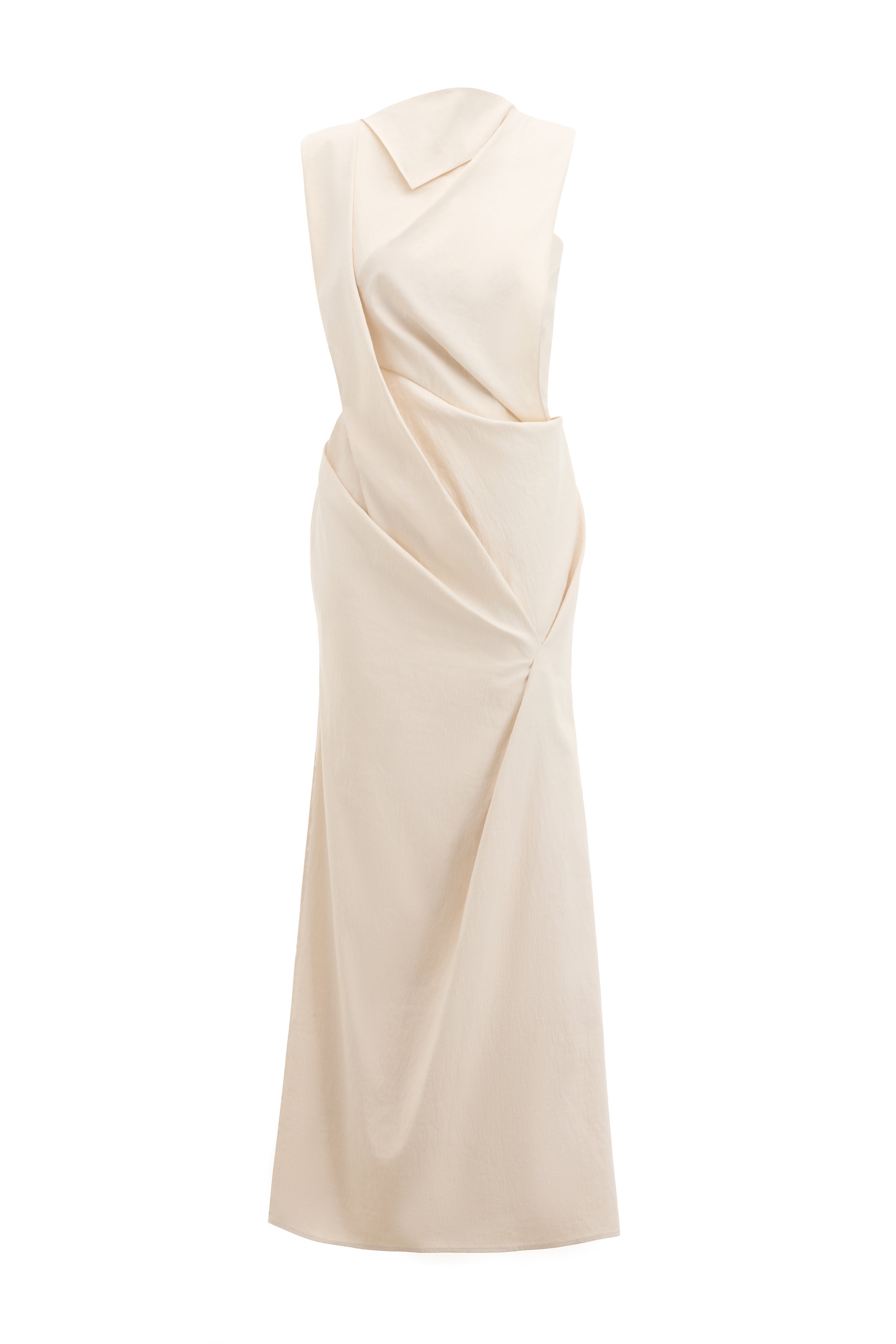 Yen Sa Deconstructed Draped Chenille Midi Dress
