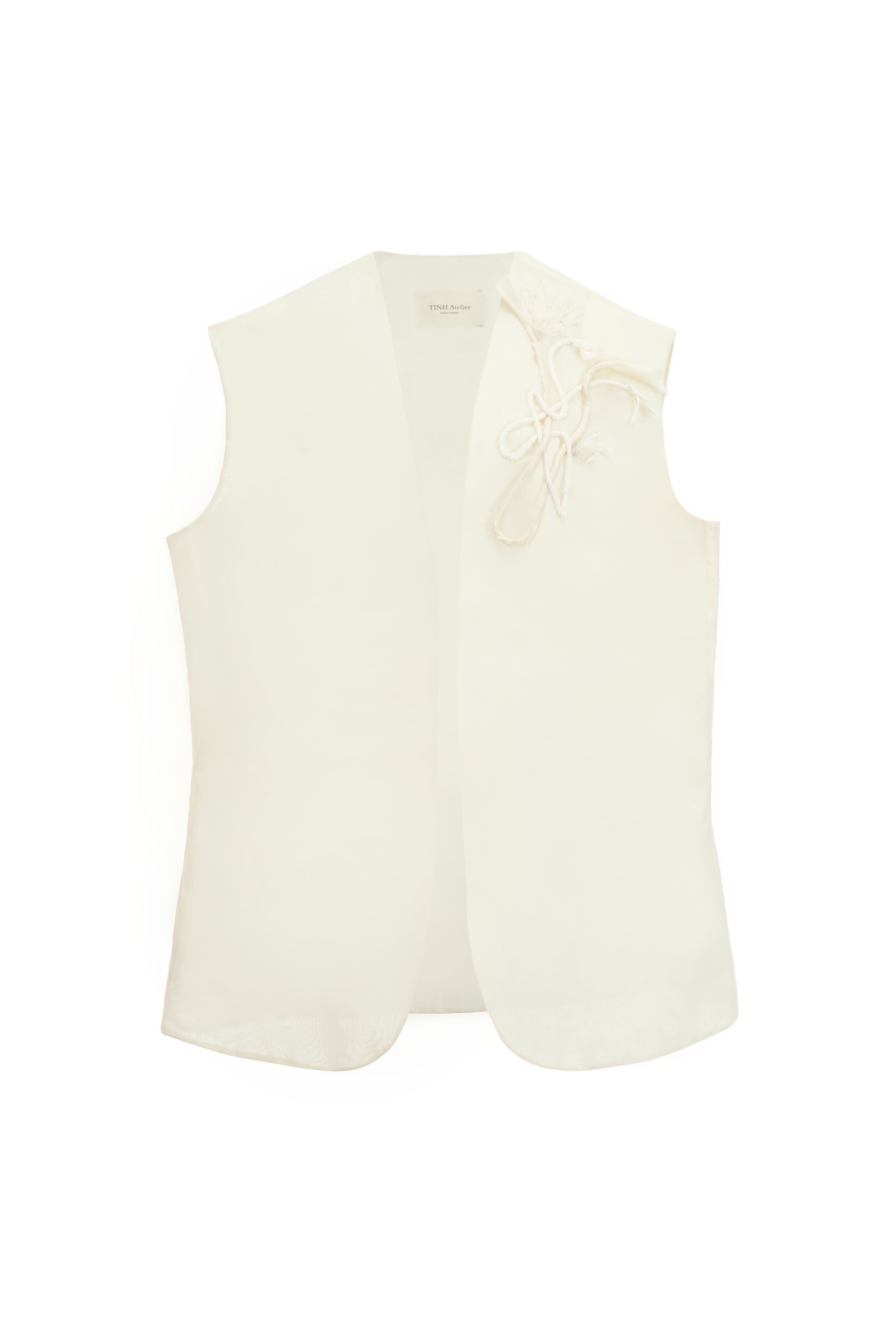 Nha Anh H-Line Flower Embroidery Organza Top