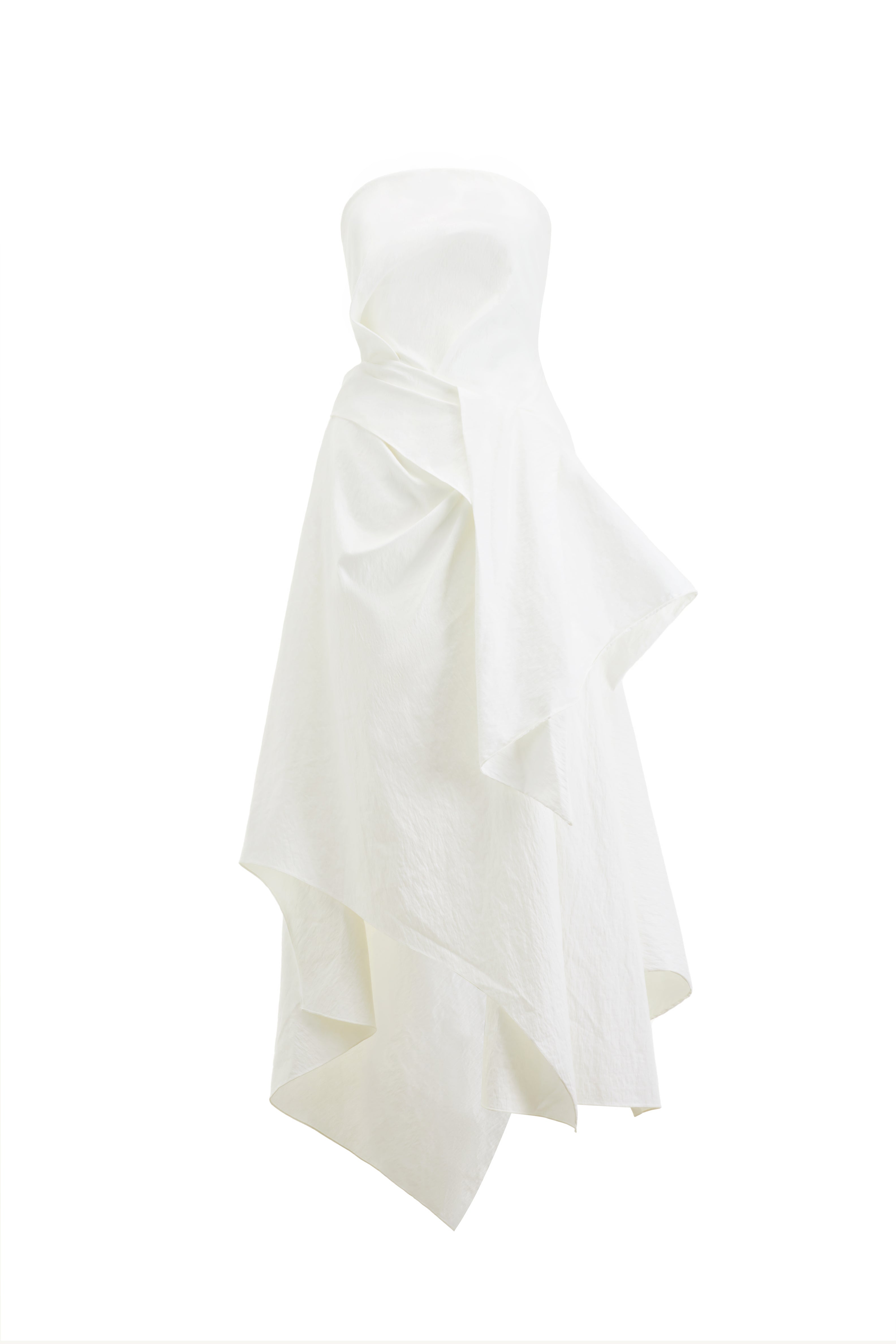 Van Thanh Deconstructed Strapless Chenille Dress