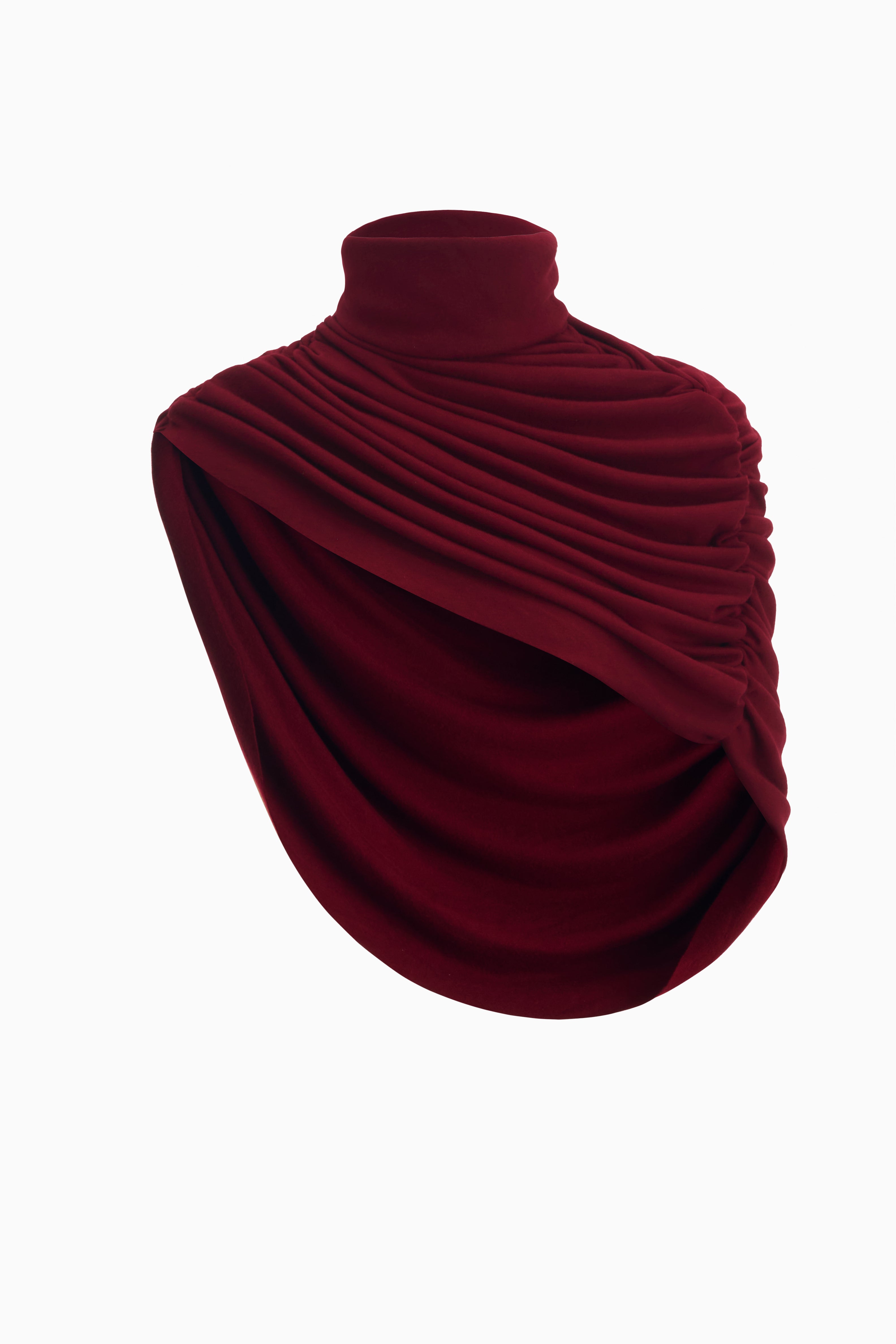 Lam Di High Neck Cotton Spandex Cape