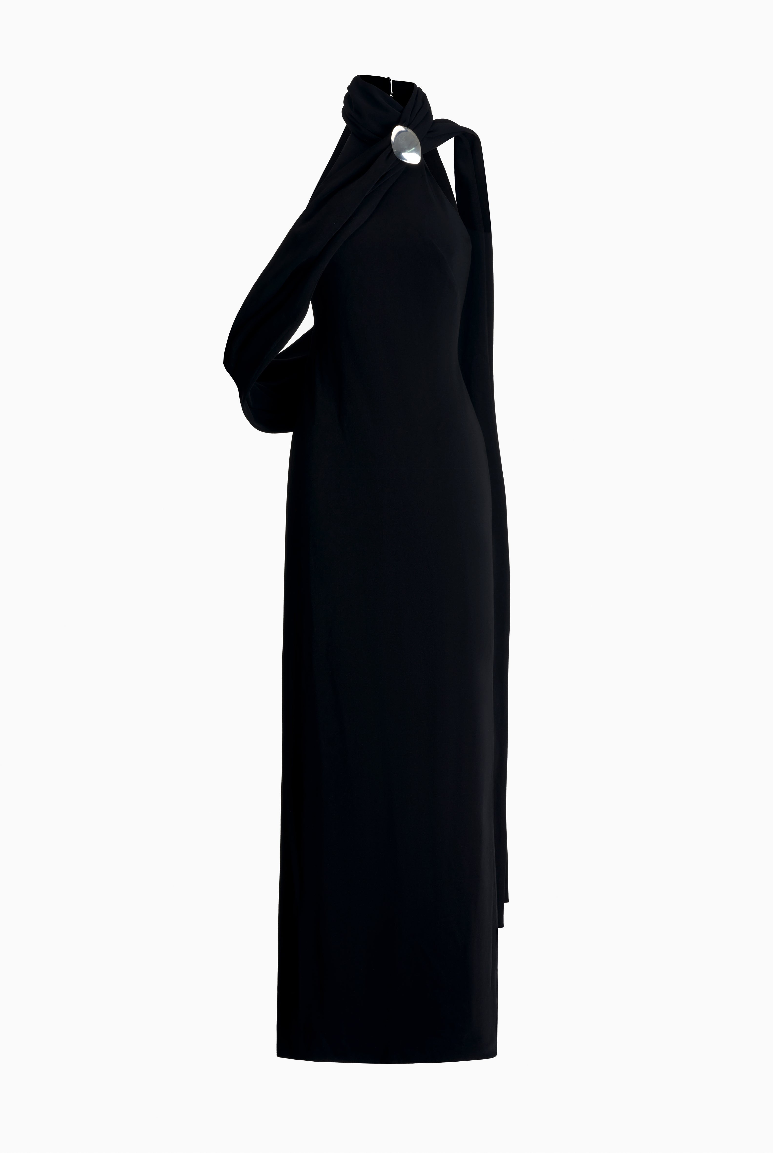 Da Minh Halter Neck Velvet Maxi Dress