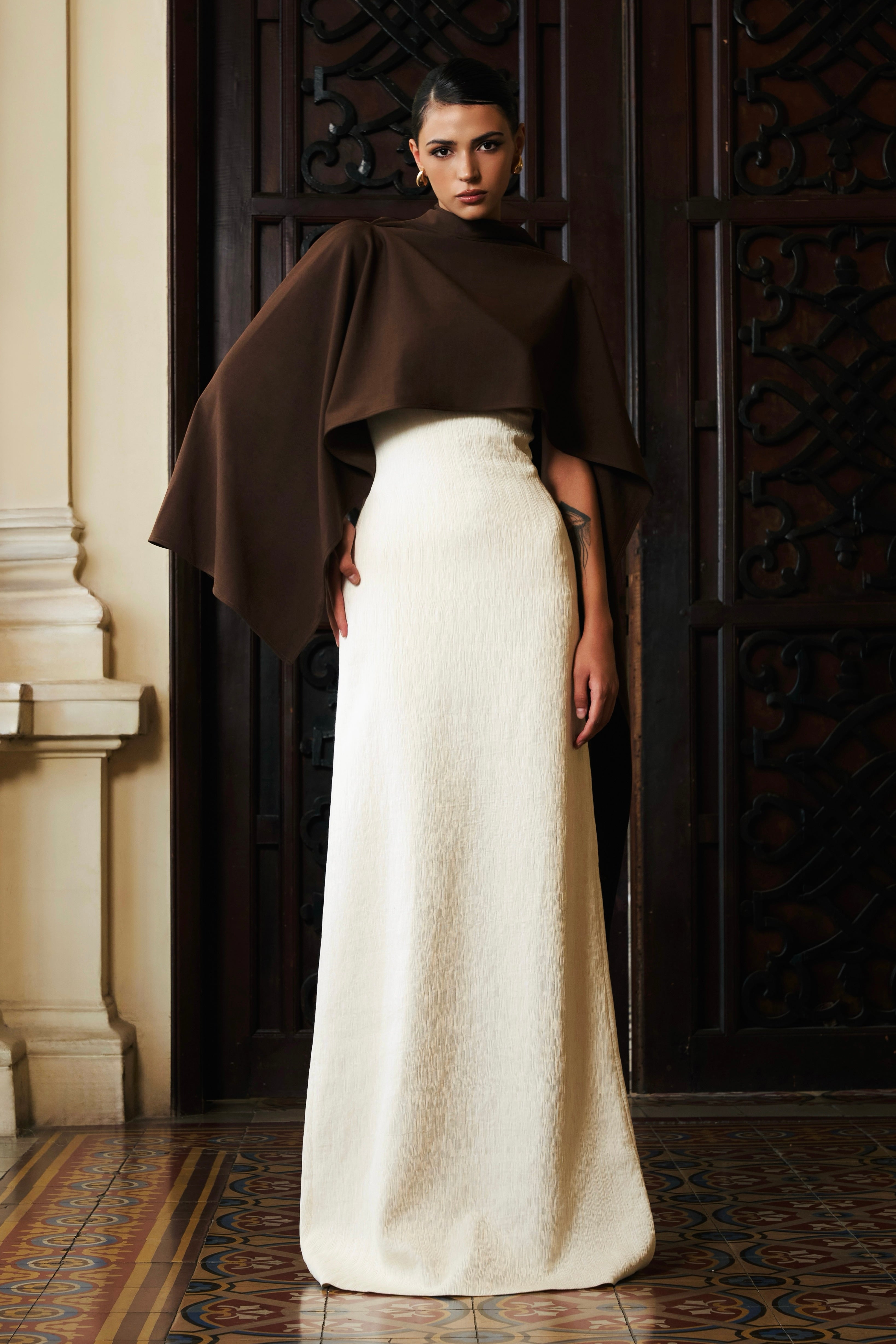 Giai A-line Sleeveless Ribbed Burlap Maxi Dress