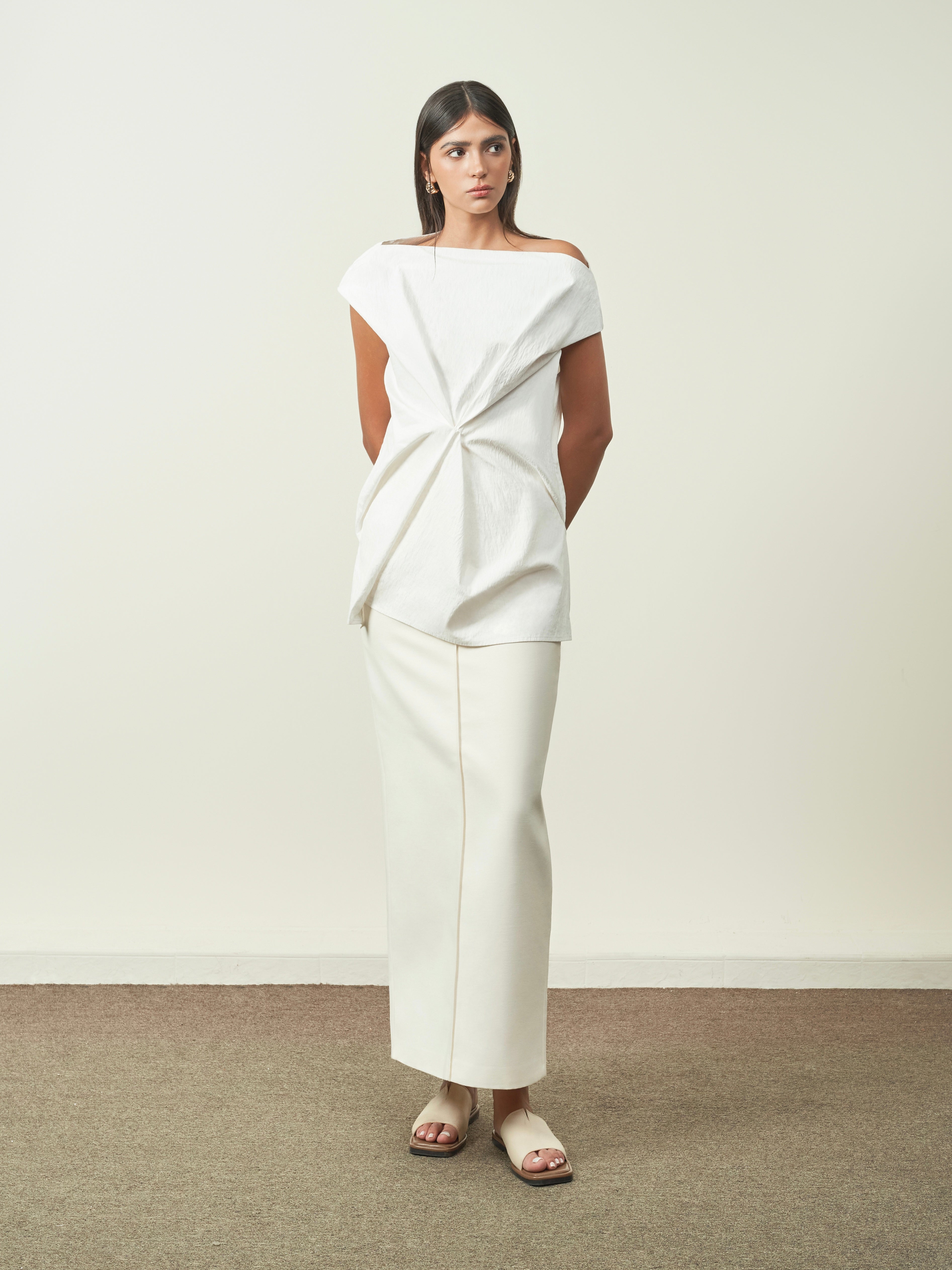 Van Nghi Radical Draped Chenille Top