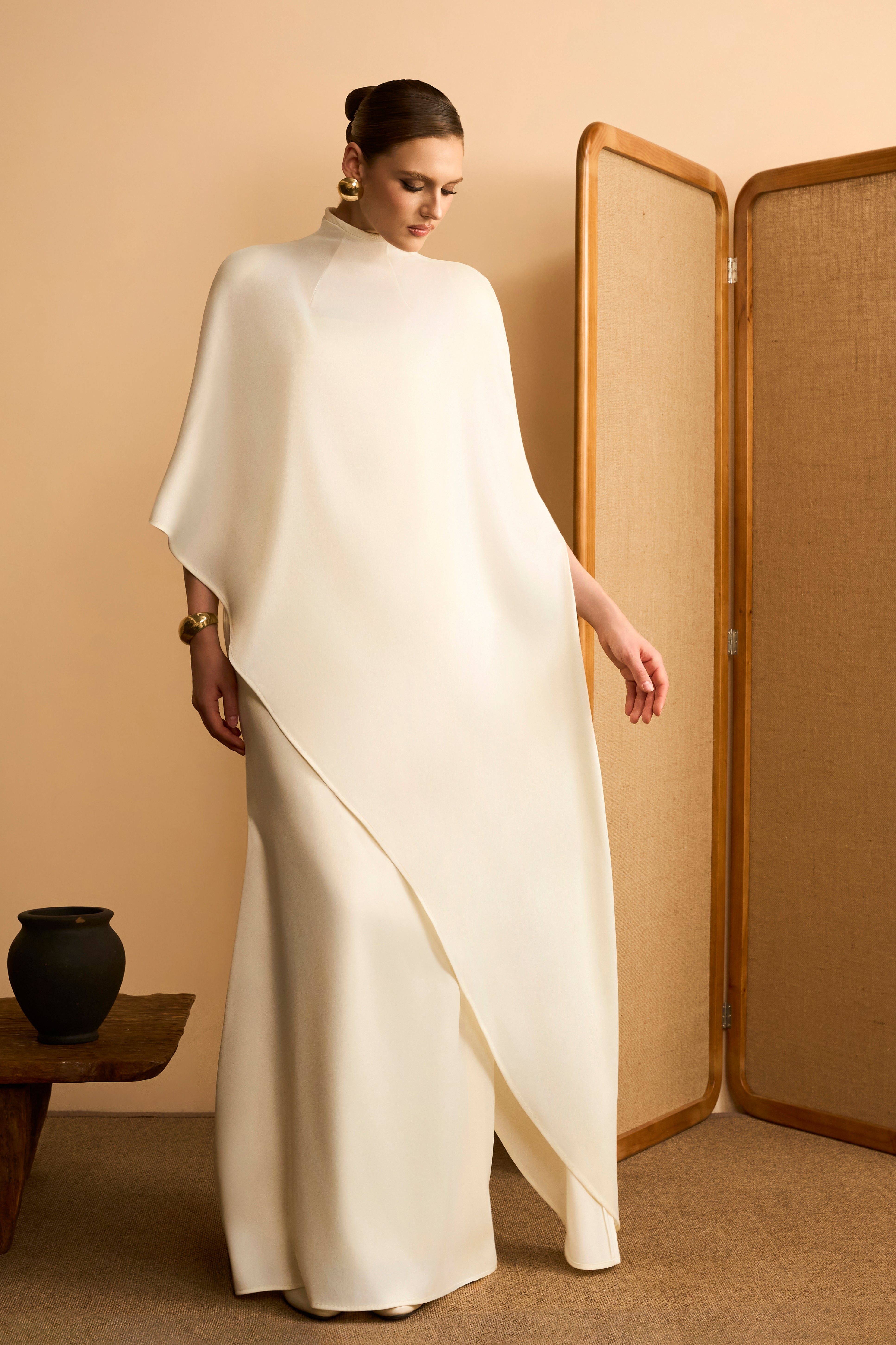 Tuyet Anh Mermaid Strapless Satin Maxi Dress