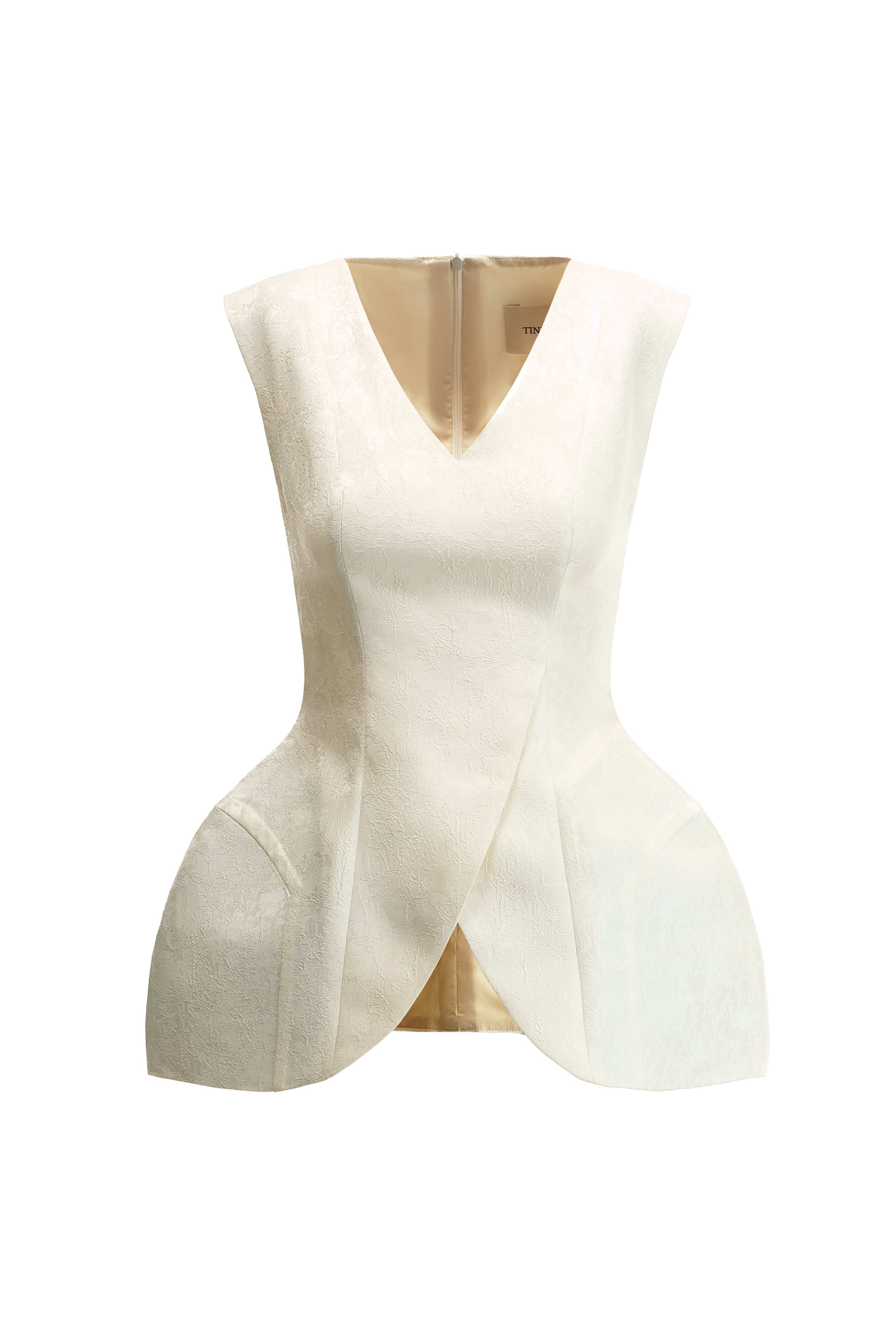 Khiet Van Peplum Sleeveless Brocade Top