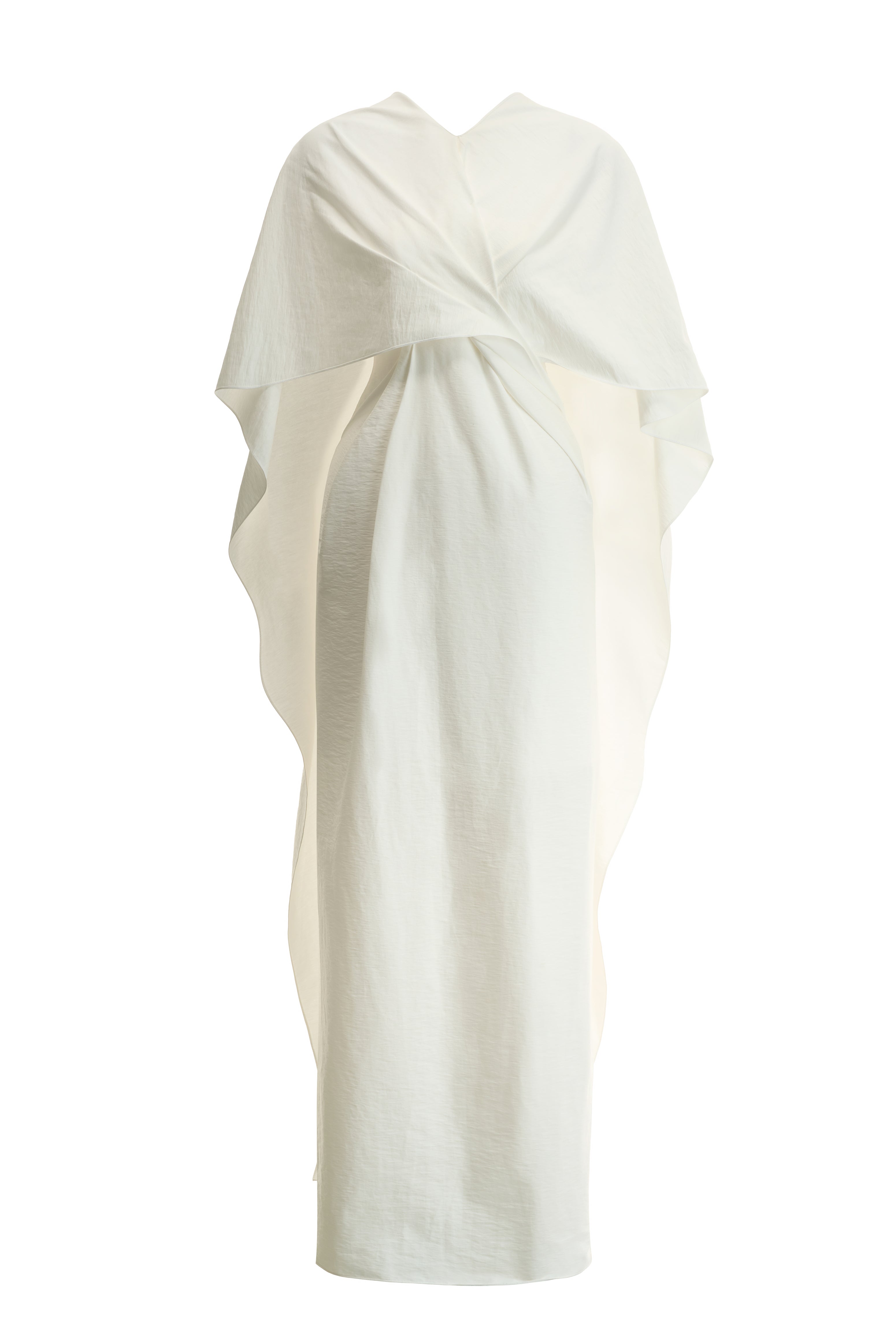 Van Di Cape Overlay Chenille Maxi Dress