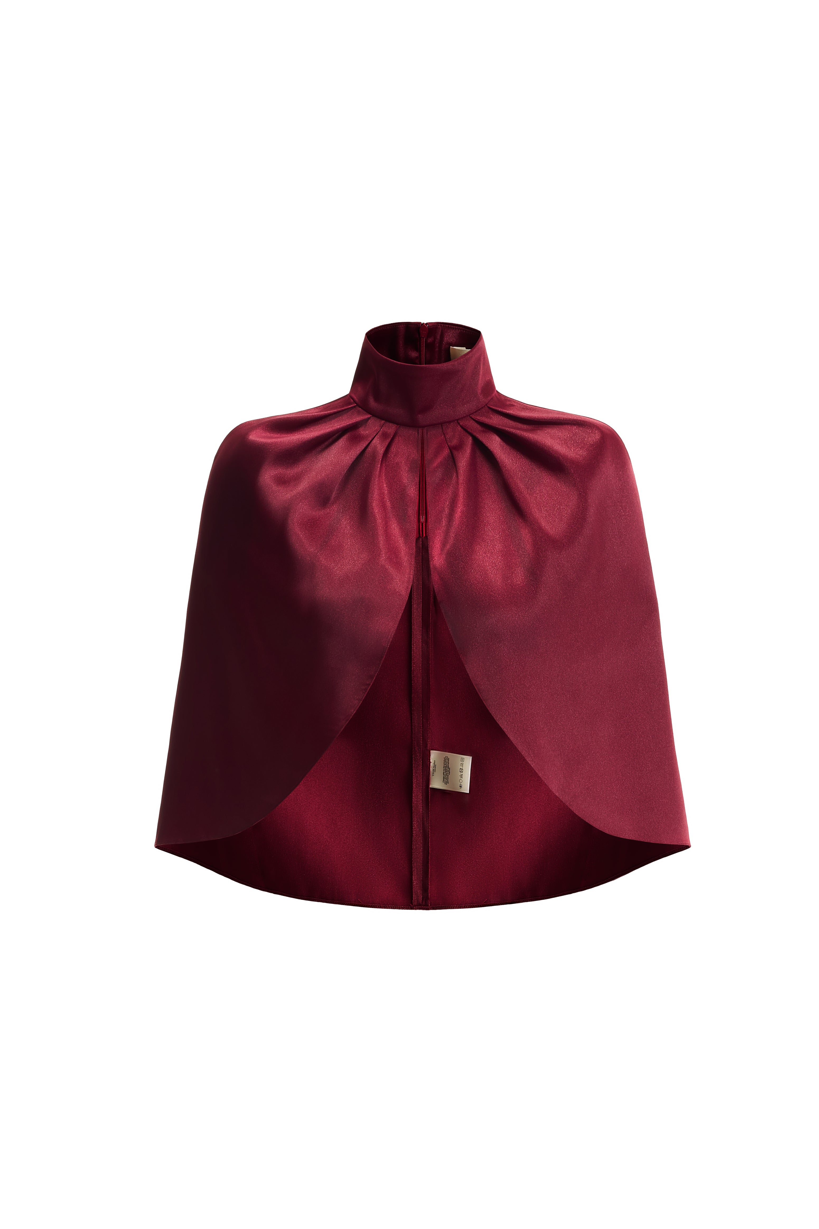 Huyen Suong High Neck Satin Cape