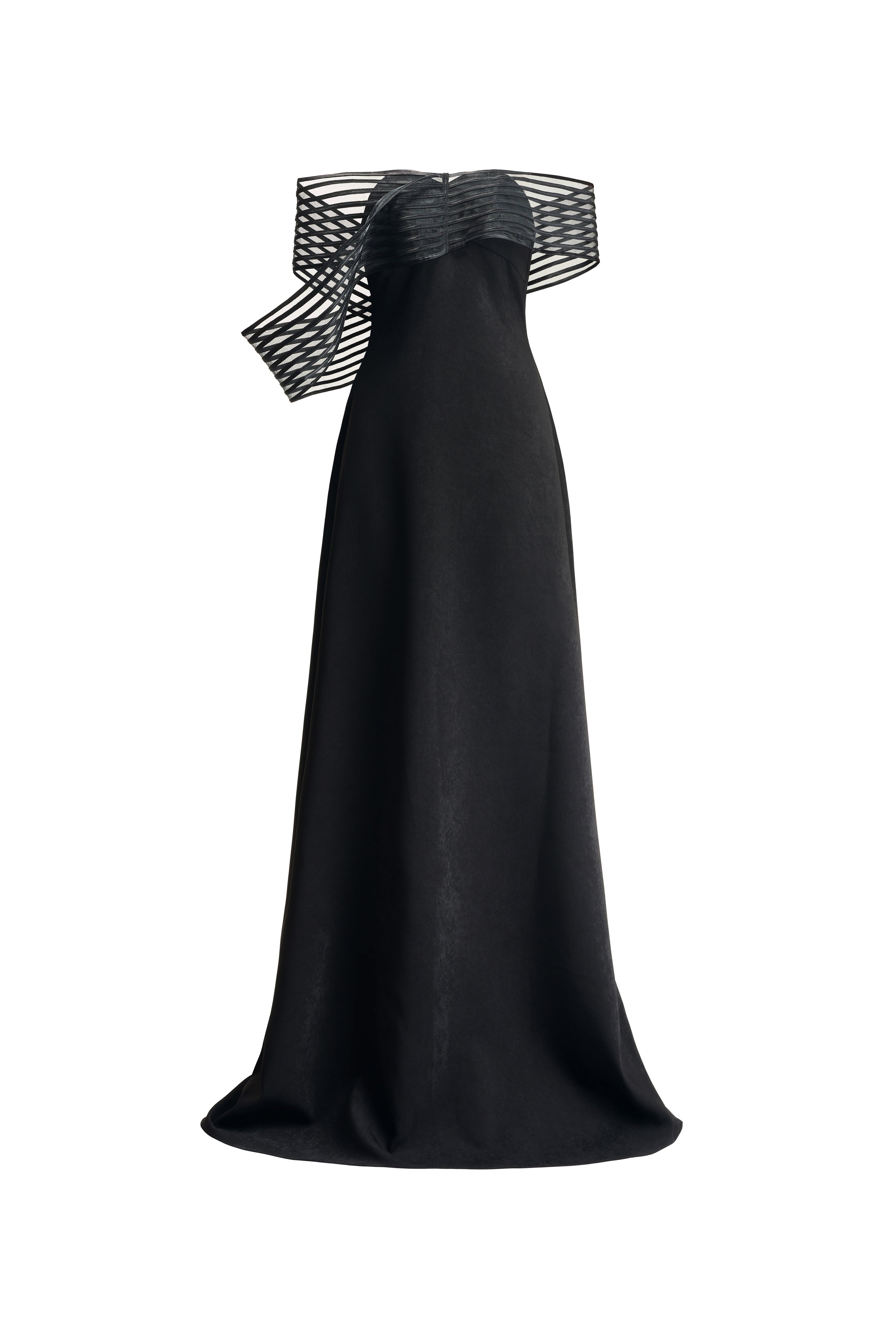 Huyen Dao A-Line Off-Shoulder Velvet Maxi Dress