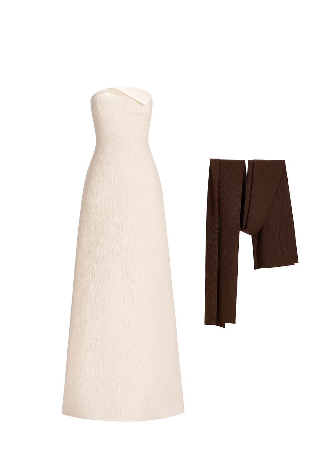 Giai Sheath Sleeveless Ribbed Burlap Maxi Dress