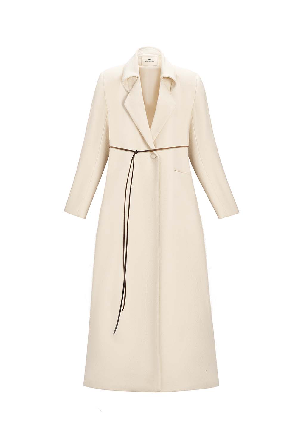 Bach Di Structured Long Sleeve Wool Trench Coat